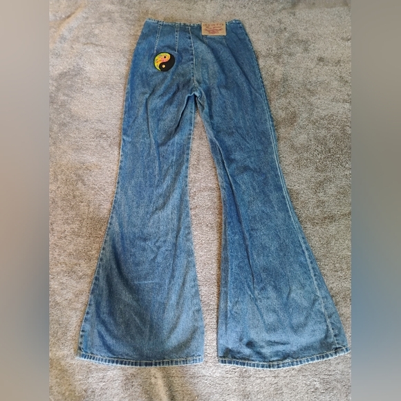 Paris Blues Y2K Upcycled Flare Jeans - Picture 1 of 7